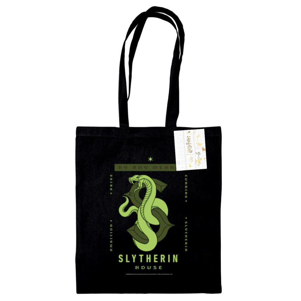 Harry Potter Unisex Black Slytherin Tote Bag In - Image 4