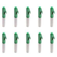 10 Stuks LC APC Fiber Assemblage Snelle Connector Enkelvoudige Modus LC Glasvezelkabel Snelle Connector voor FTTH Drop Kabel