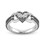 (10,10)Rings Flower Pattern Heartshaped Ring 2