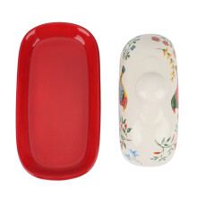 Food Container Butter Plate with Lid Kitchen Tableware Cheese Dish Ceramic Butter Box with Lid Butter Dish Cheese Box A