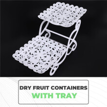 2 Tier Cake Dessert Holder Cupcake Pastry Biscuit Tray Holder Candy Buffet Fruit Holder Wedding Use a Square