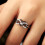 (10,10)Rings Flower Pattern Heartshaped Ring 4