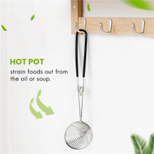 12X Hot Pot Strainer Scoops Stainless Steel Hot Pot Strainer Spoons Mesh Skimmer Spoon Asian Strainer Ladle with Handle