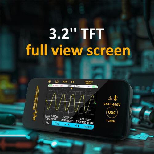 Handheld Oscilloscope 3.2Inch TFT Display 10MHz Bandwidth Automotive Oscilloscope 48MSa/S Sampling Rate Trigger Function 1