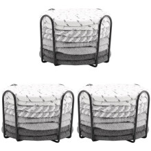 24 Pcs Drink Coasters with Holder, 4 Colors Absorbent Coasters for Drinks, Cotton Woven Coaster Set for Home Decor B