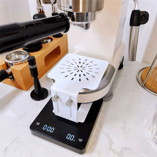 Coffee Scale Frame Height Adjustable Coffee Machine Scale Increased Weighing Waterproof Scale Protection Frame White 2