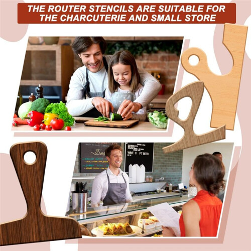 Food Board Handle Template Clear Cutting Board Router Template with Woodworking Stroke Template Laser Cutting Guide Tool 2