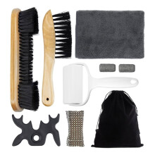 Pool Table Brush Set 9-Piece Billiard Table Cleaner Kit for  with Brushes, Cloths & Lint Roller