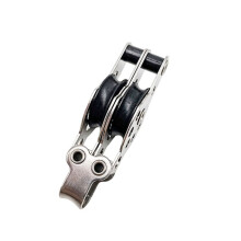 316 Stainless Steel Double Nylon Sheaves Pulley Block Sailing Block Pulley Marine Boat Accessories