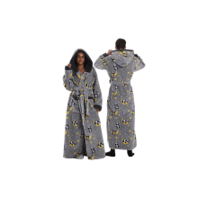 (6) Wear-resistant Lazy Blanket TV Blanket Outdoor Cold-proof Hooded Home Clothes Long-sleeved Thickened Couple Hooded Bathrobe Home C