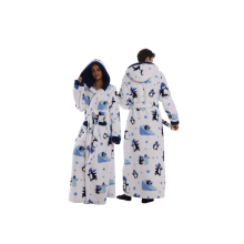 (7) Wear-resistant Lazy Blanket TV Blanket Outdoor Cold-proof Hooded Home Clothes Long-sleeved Thickened Couple Hooded Bathrobe Home C