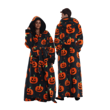 (3) Wear-resistant Lazy Blanket TV Blanket Outdoor Cold-proof Hooded Home Clothes Long-sleeved Thickened Couple Hooded Bathrobe Home C