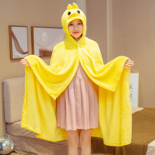 (2, 100xx80cm) Cartoon Cute Cloak Blanket Flannel Lazy Shawl Cloak Student Hooded Home Office Nap Blanket Winter Bed Blanket Coral Velvet Warm