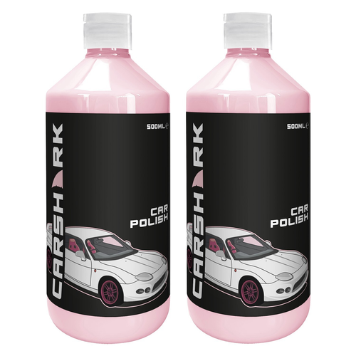 Car Polish 2 x 500 ml, Adds Protective Layer, High Quality Long Lasting CARSHARK