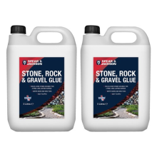 Stone, Rock and Gravel Bonding Glue, 2 x 5L, Water-Based, Spear & Jackson