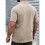 Mens Textured Short Sleeve Camp Collar Shirt Khaki S 4