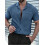 Mens Textured Short Sleeve Camp Collar Shirt  M 2