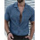 Mens Textured Short Sleeve Camp Collar Shirt  M 3