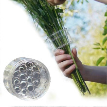 (trasparente, S) Ikebana Spiral Stem Holder Anello Vaso Flower Arranger Tool