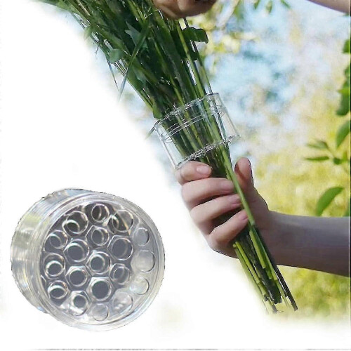 (trasparente, S) Ikebana Spiral Stem Holder Anello Vaso Flower Arranger Tool