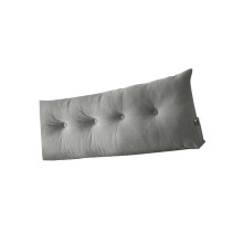 (Light Grey) Grand Corded Bed Pillow - 15.75" Multi-Position Support for Reading, Blue