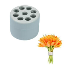 (verde, S) Ikebana Spiral Stem Holder Anello Vaso Flower Arranger Tool