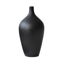 (A-Nero) Vaso ceramico scandinavo roccioso - Ornamento minimalista