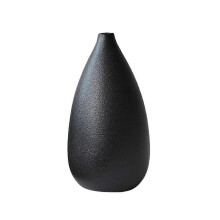 (C-Nero) Vaso ceramico scandinavo roccioso - Ornamento minimalista