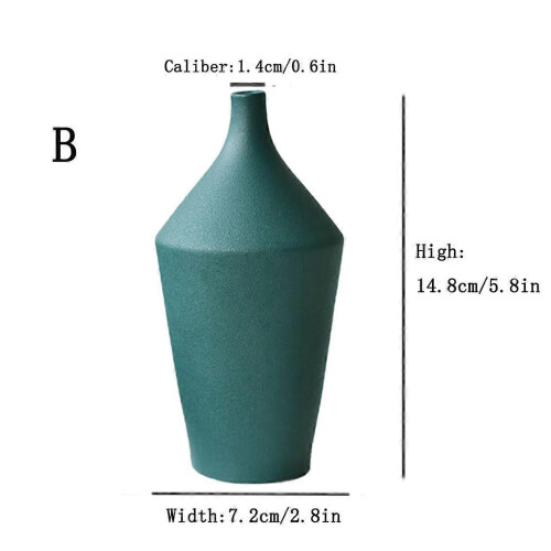(B-White) Scandinavian Rough Ceramic Small Vase - Minimalist Ornament 1