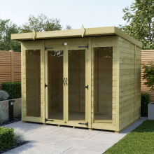 8 x 5 Pent Summer House Tanalised (Full Height Window) Fast & Free 2-5 Nationwide Delivery