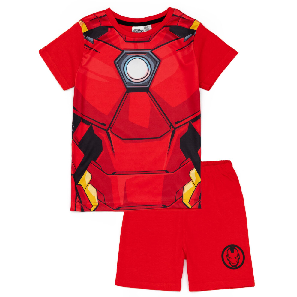 Marvel (5-6 Years) Iron Man Short Sleeve Short Leg Pyjama Set (Boys Red)