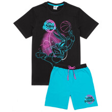 (X-Large) Bing Bunny Short Sleeve Short Leg Pyjama Set (Mens Black)