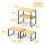 2 Pack Cabinet Shelf Organizers , Kitchen Counter Rack Shelves Riser, Stackable Expandable Spice Rack Wood 7