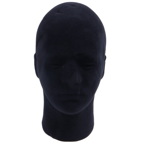 Polystyrene Black Foam Men Model Mannequin  Dummy Stand Shop Display Hat, 6 x BLACK 2