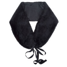 20s Black Faux Fur Stole