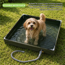 Portable Shower Pan, Foldable Camping Shower Base & Floor with Detachable Drain Pipe for Camping RV Outdoor Indoor Green