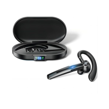 Bluetooth Headset Earpiece with ENC Mic, Trucker Wireless Headset with Charging Case, 55H Playtime, Bluetooth 5.3, Hands-Free Calling, Voice Anno