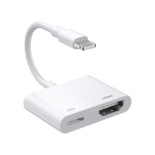 Lightning to HDMI Adapter for iPhone, 1080P Digital AV Screen Mirroring Converter with Charging Port