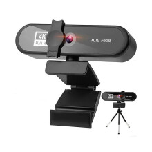 Cámara web 4K con micrófono, cámara de streaming USB 2.0 Full HD, lente gran angular para videollamadas y transmisiones en directo.