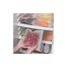 Paquete de 12 bolsas reutilizables de silicona para congelar alimentos, a prueba de fugas, resistentes al calor, aptas para lavavajilla