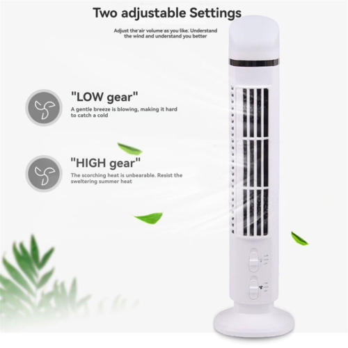 Tragbarer LED-Turmventilator mit 2 Geschwindigkeitsstufen. 1
