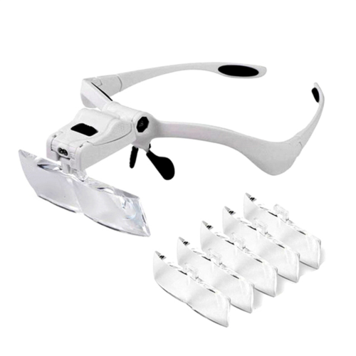LED-illuminated headband magnifier (5x) 1