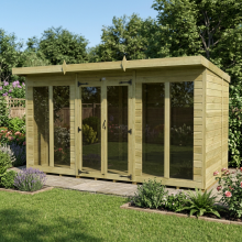12 x 5 Pent Summer House Tanalised (Full Height Window) Fast & Free 2-5 Nationwide Delivery