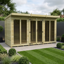 12 x 6 Pent Summer House Tanalised (Full Height Window) Fast & Free 2-5 Nationwide Delivery