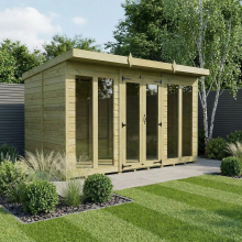 12 x 7 Pent Summer House Tanalised (Full Height Window) Fast & Free 2-5 Nationwide Delivery