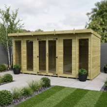 14 x 6 Pent Summer House Tanalised (Full Height Window) Fast & Free 2-5 Nationwide Delivery