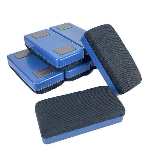 Magnetic Whiteboard Eraser 10.5cm Plastic Shell Fabric Surface Dry Erase for Office School 2