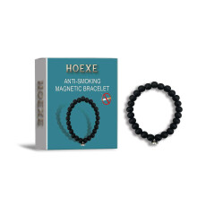 Bracelet magnétique anti-tabac Hoexe unisexe pour arrêter de fumer - Bracelet de thérapie magnétique portable, élégant et sain