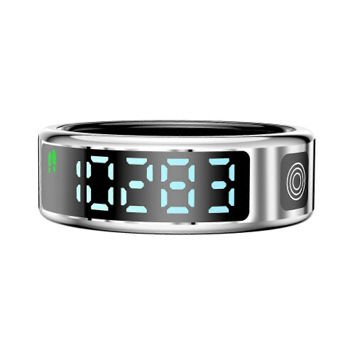 H1v SR08 Digital Display Smart Ring Schlaftracker Blutsauerstoff Herzfrequenzmesser Y5d Ring ( Magneti 2