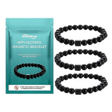 Bracelet magnétique anti-alcool (lot de 3) pour réduire efficacement la consommation d'alcool et soulager l'inconfort après avoir bu.